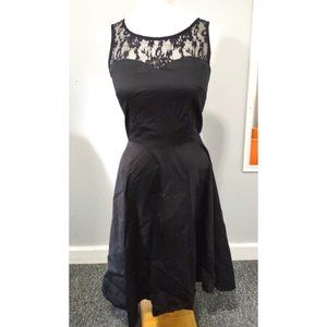 Black Lace Swing Dress